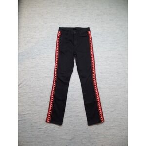 Mother Jeans Up In Flame The Mid Rise Dazzler‎ Ankle Skinny Jeans 24 Embroidery
